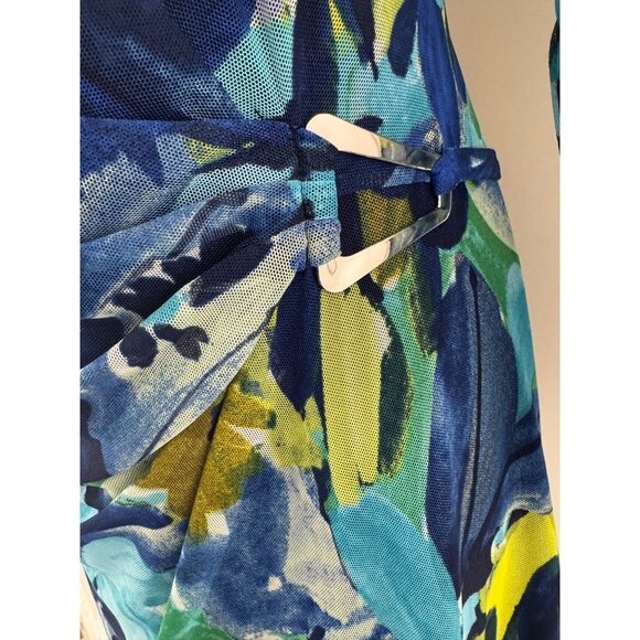 Kate & Lily Floral Print Mesh Dress Size 16W 1X Plus Summer Special Occasion - Picture 3 of 7